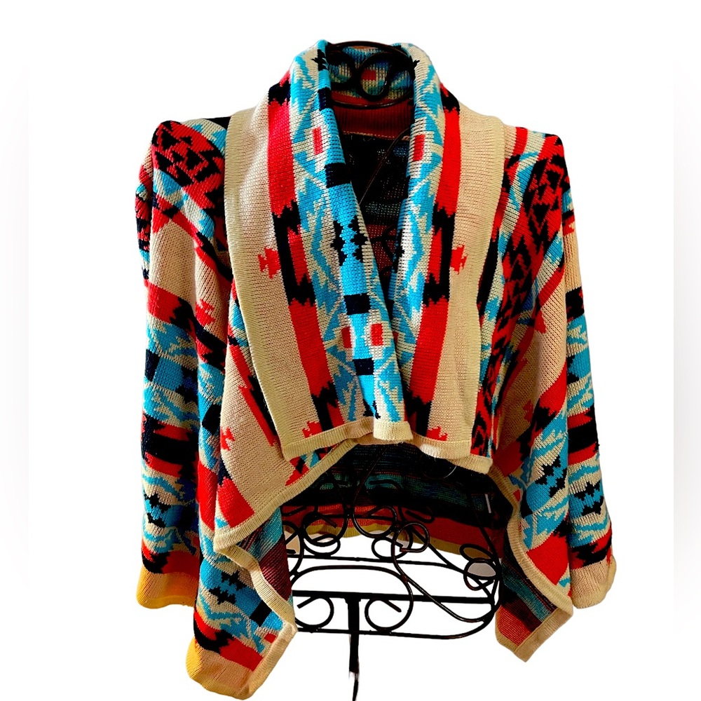 Moon Collection Cardigan Sz Large Aztec Design